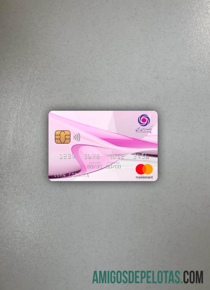 Frente Photolook do Irã Zamin Bank Mastercard exemplo